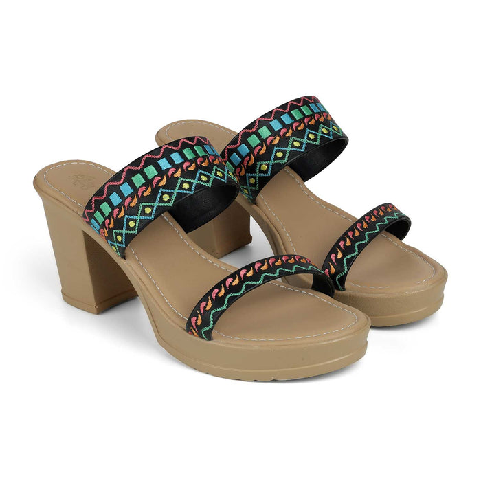 Women's TPR Sole Block Heel Sandals Tresmode