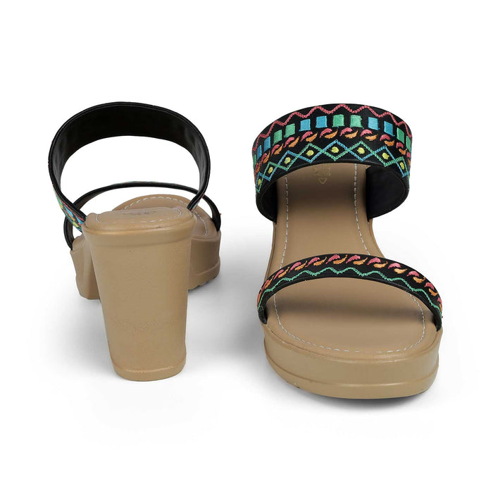 Women's Round Toe-shape Block Heel Sandals Tresmode