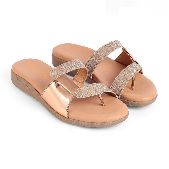 Bafila Champagne Women's Stylish Flats Tresmode