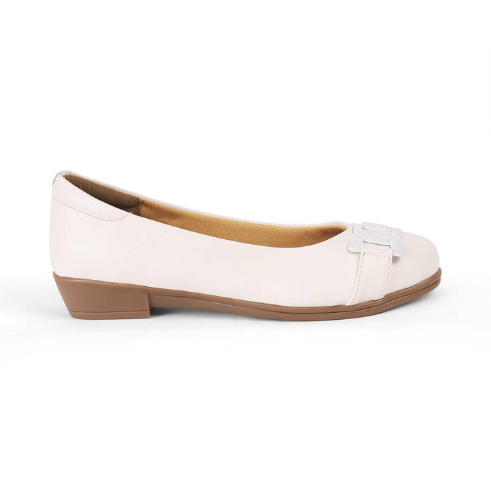 Bolingo White Women's Ballerinas Tresmode