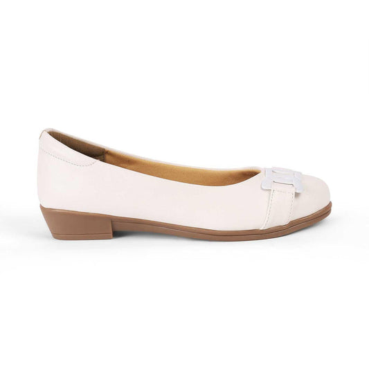 Bolingo White Women's Ballerinas Tresmode