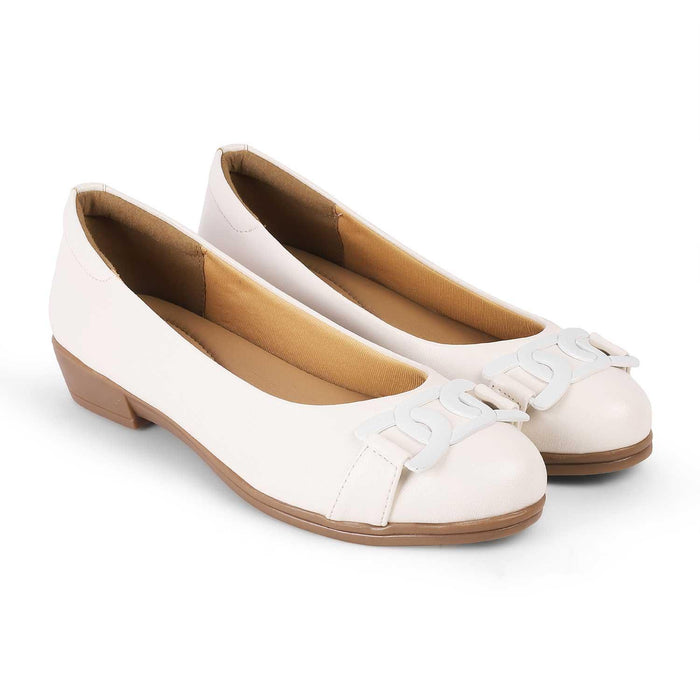 Bolingo White Women's Everyday Wear Ballerinas Tresmode