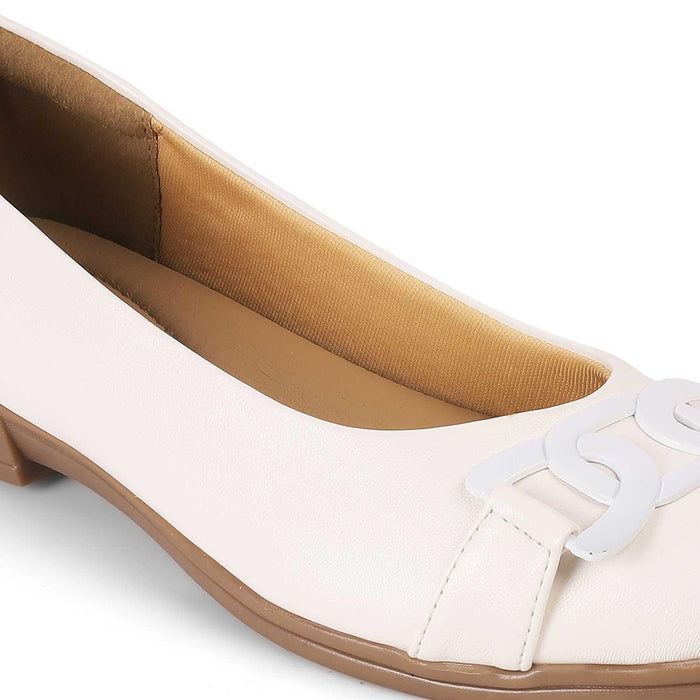 Bolingo White Women's Casual Ballerinas Tresmode