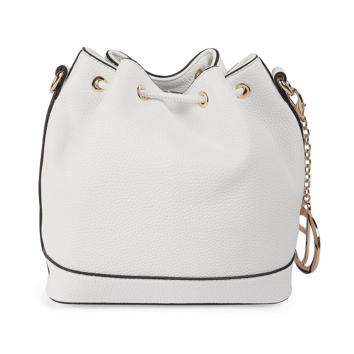 Tresmode White Women's Vegan-Friendly Leather Satchel Bag