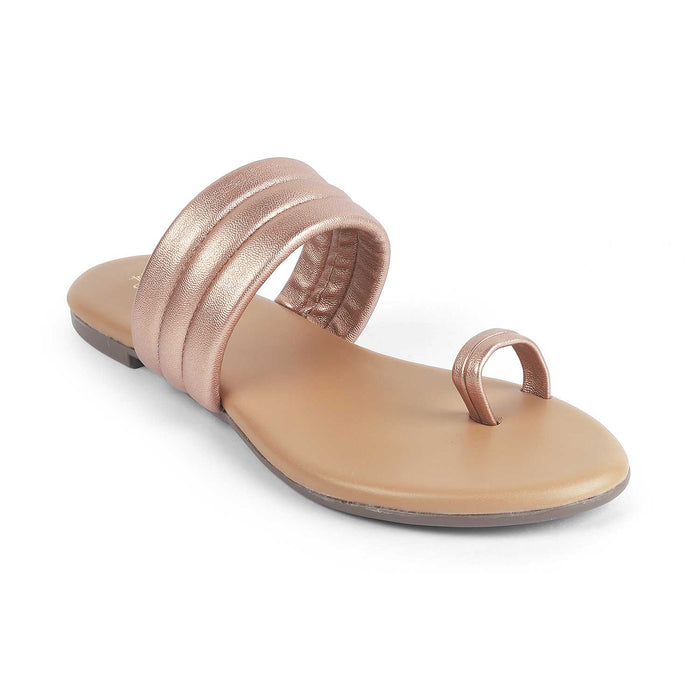 Women's Champagne Flats Tresmode