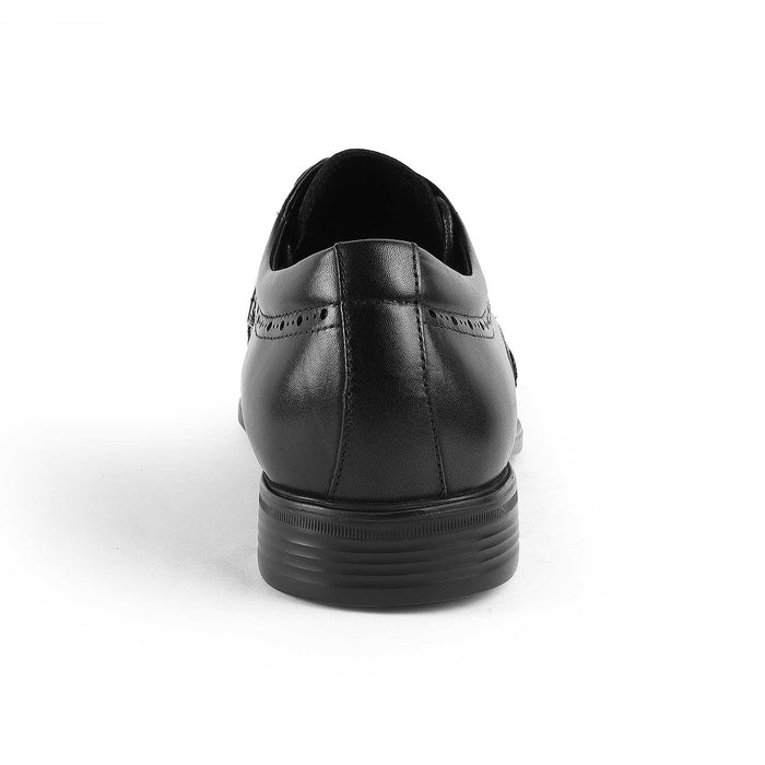 Cent Black Men's Almond Shape Lace Ups Tresmode