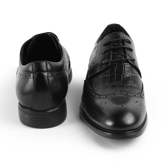 Cent Black Men's Brogue Design Lace Ups Tresmode