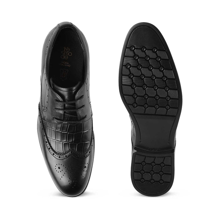 Cent Black Men's Premium Lace Ups Tresmode
