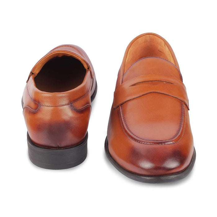 Dawson Tan Men's Comfortable Penny Loafers Tresmode