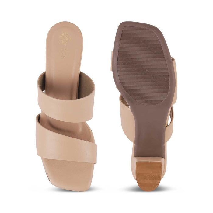 Dejvice Beige Women's Versatile Heel Sandals Tresmode