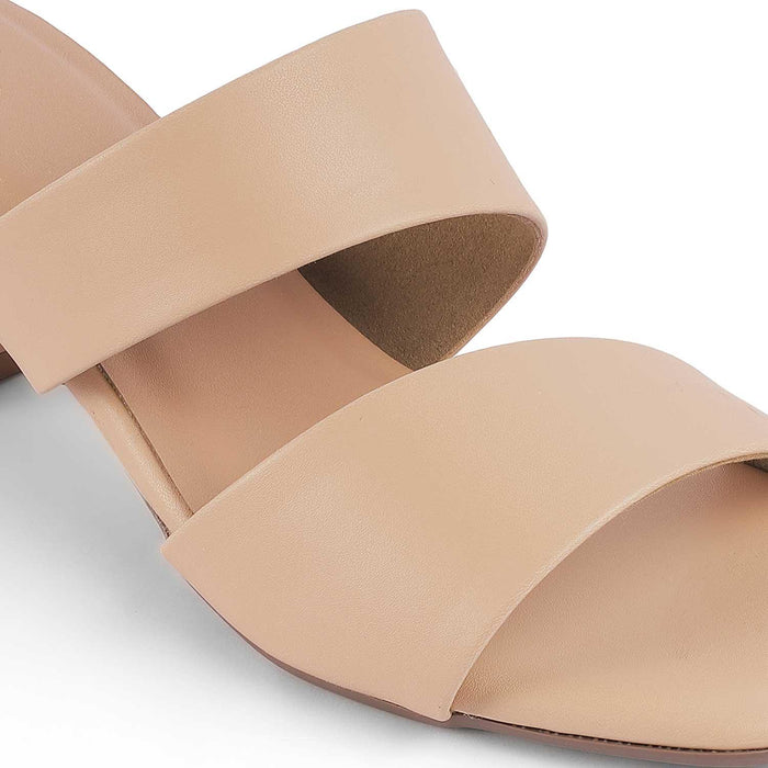 Dejvice Beige Women's Casual Heel Sandals Tresmode