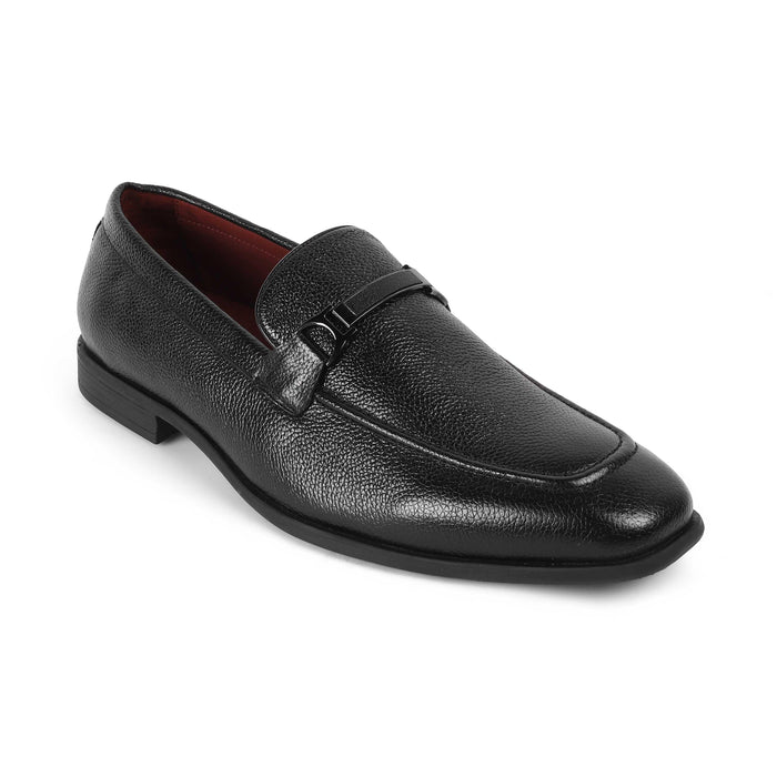 Even Black Men's Genuine Leather Loafers Tresmode