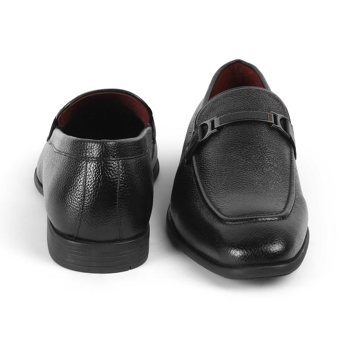 Even Black Men's Almond Shape Loafers Tresmode