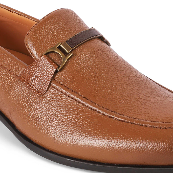 Even Tan Men's Formal Leather Loafers Tresmode