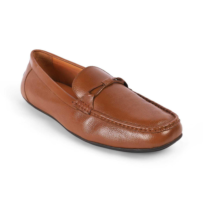 Event Tan Men's Genuine Leather Driving Loafers Tresmode