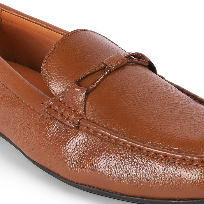 Event Tan Men's Versatile Leather Loafers Tresmode