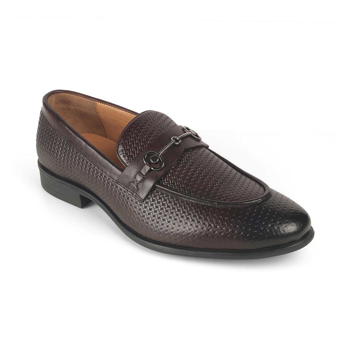 Men's Textured Leather Loafers Tresmode