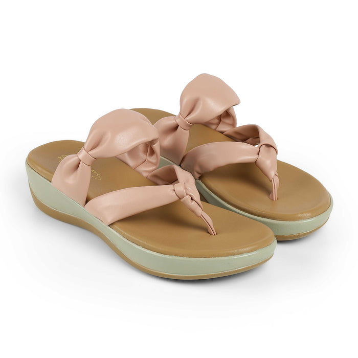 Tresmode Genew Pink Women's Casual Wedge Heel Sandals