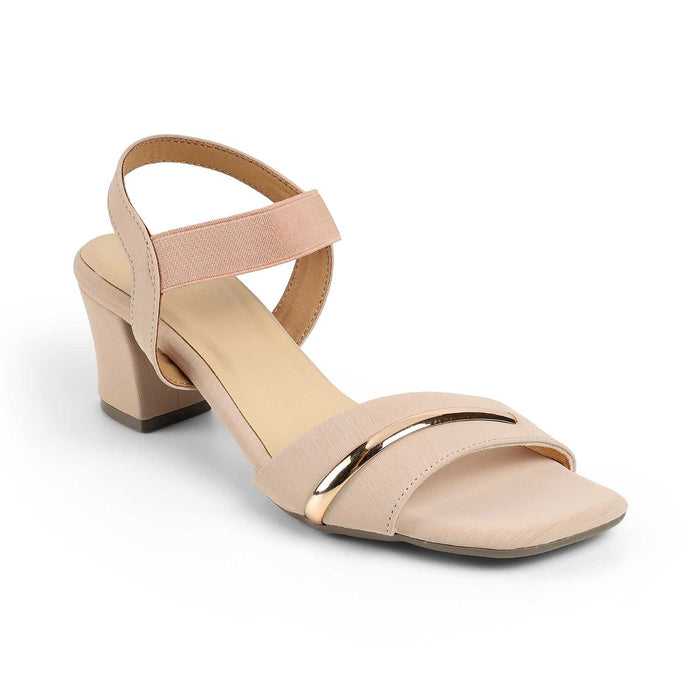 Women's Pink Block Heel Sandals Tresmode