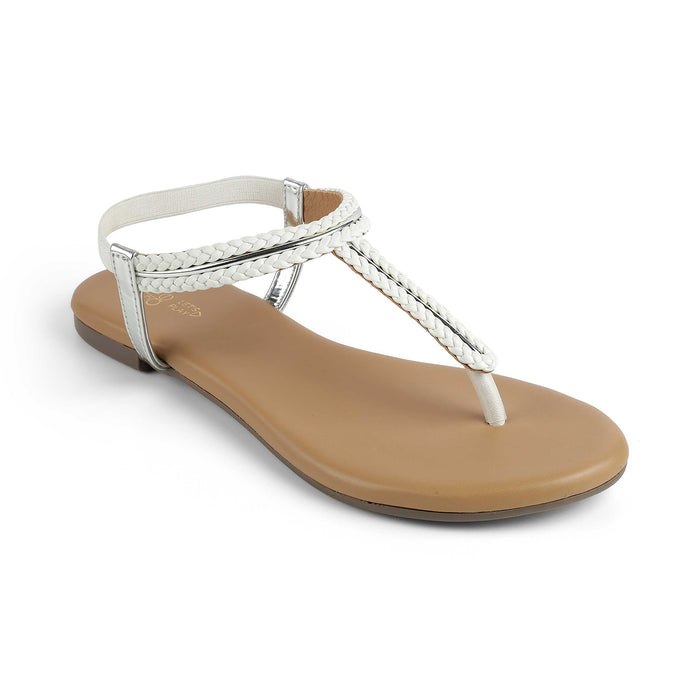 Women's White Flats Tresmode