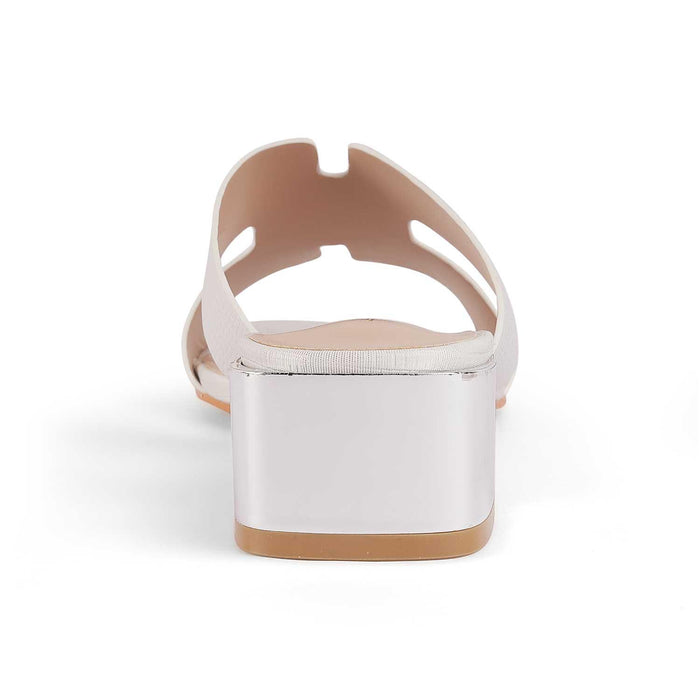 Incredible White Women's TPR Sole Block Heel Sandals Tresmode