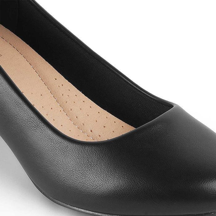 Koko Black Women's Casual Block Heel Pumps Tresmode Tresmode