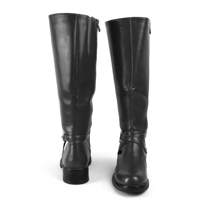 Luc Black Women's Comfortable Knee-length Boots Tresmode