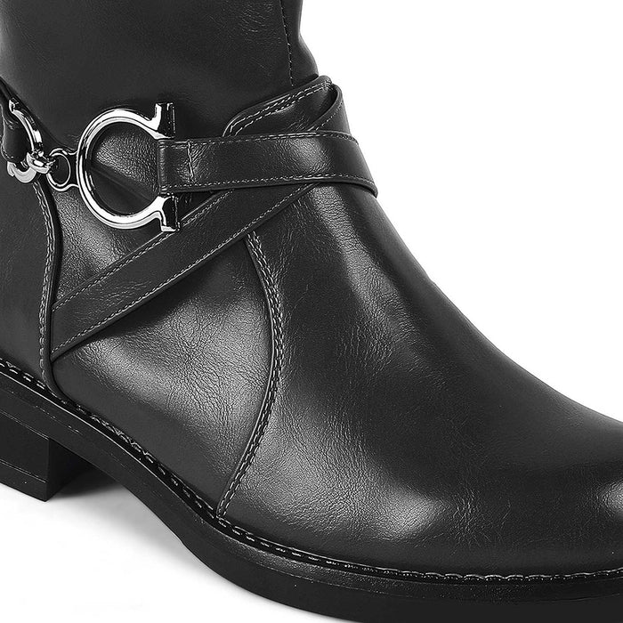 Luc Black Women's Premium Knee-length Boots Tresmode
