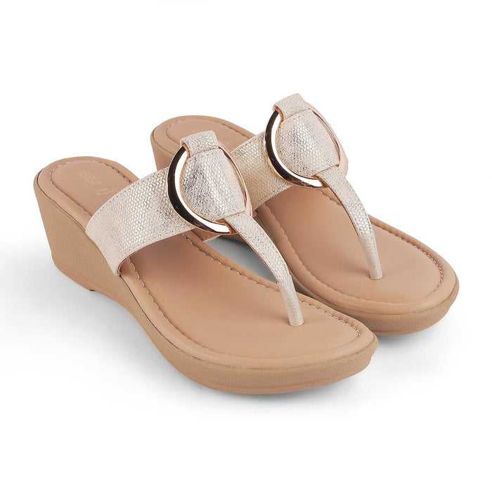 Ming Gold Women's TPR Sole Wedges Tresmode
