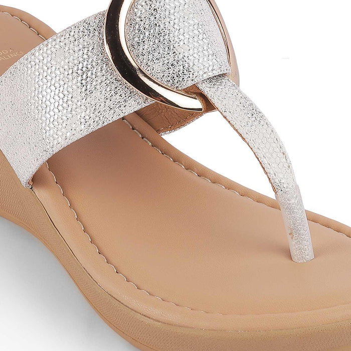 Ming White Women's Dress Wedge Sandals Tresmode