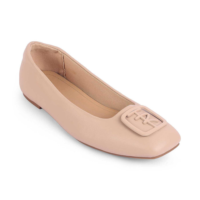 Nany Camel Women's Square Shape Ballerinas Tresmode