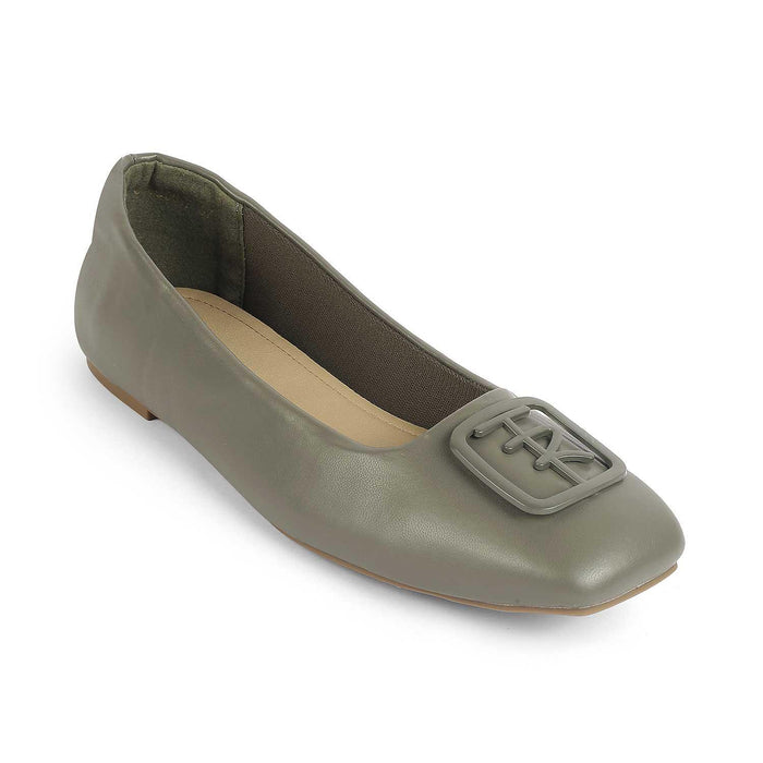 Nany Green Women's Square Shape Ballerinas Tresmode