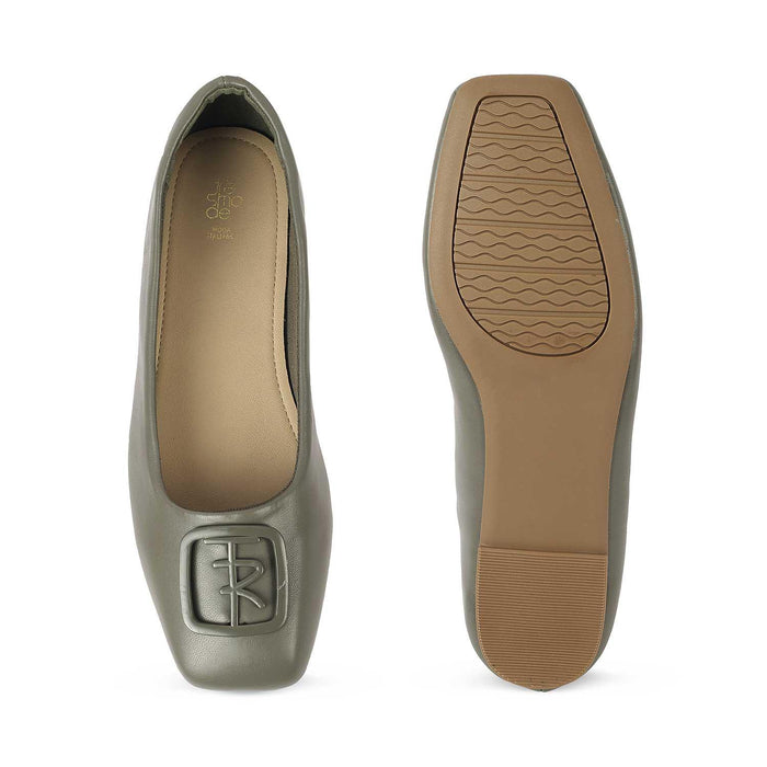 Nany Green Casual Ballerinas For Women Tresmode