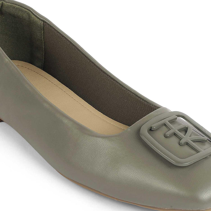 Nany Green Casual Ballerinas For Women Tresmode