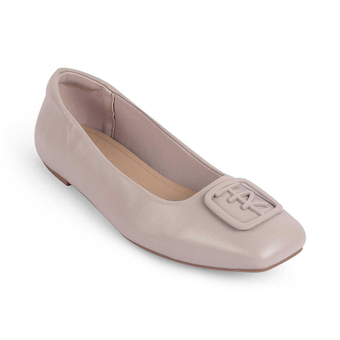 Nany Grey Women's Square Shape Ballerinas Tresmode