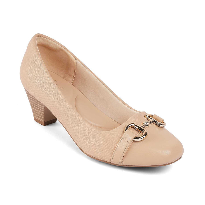 Nova Beige Women's 2-inch Pumps Tresmode