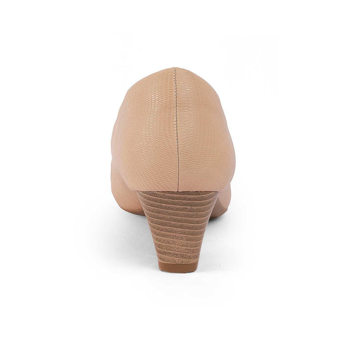 Nova Beige Women's Round Shape Pumps Tresmode