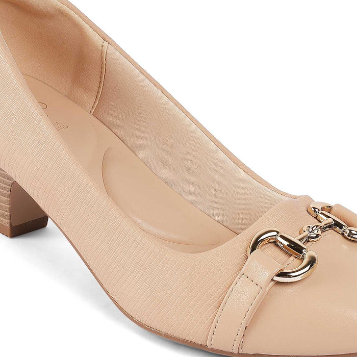 Nova Beige Women's Dress Pumps Tresmode