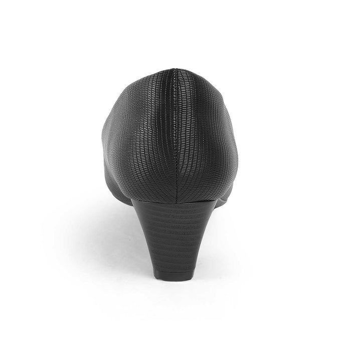 Nova Black Women's Round Shape Pumps Tresmode