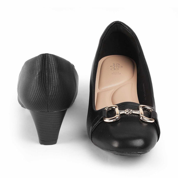 Nova Black Women's Vegan-Friendly Pumps Tresmode