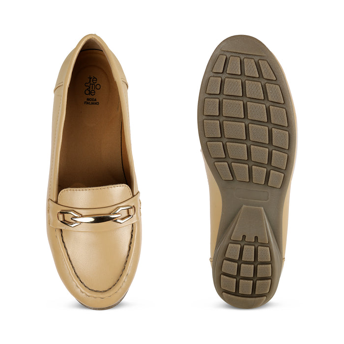 Tresmode Nubuc Camel Women's Casual Loafers