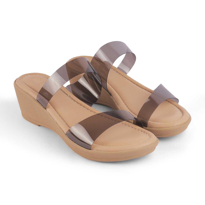 Parklane Black Women's TPR Sole Wedge Sandals Tresmode
