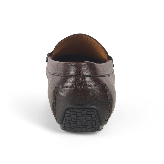 Men's Brown Leather Penny Loafers Tresmode
