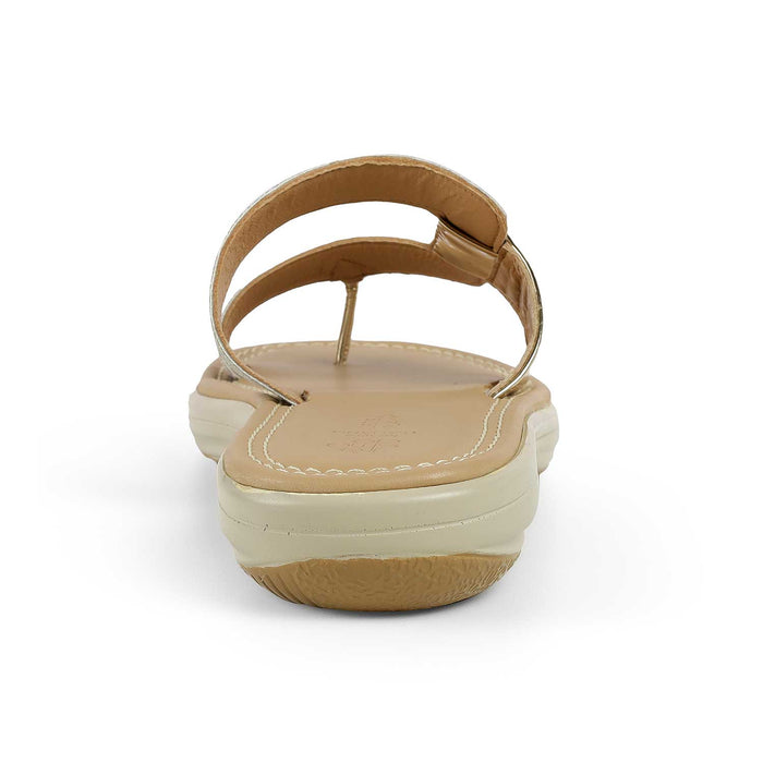 Tresmode Robila Gold Women's Dress Platform Flats