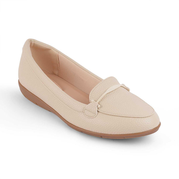 Rujer Beige Women's Vegan-Friendly Loafers Tresmode