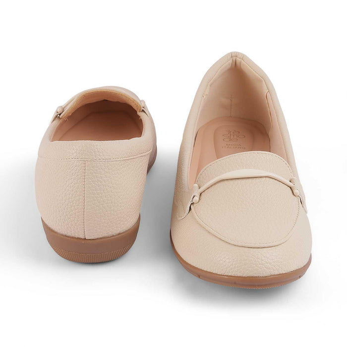 Rujer Beige Women's Premium Loafers Tresmode