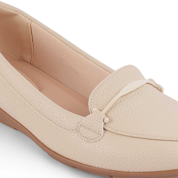 Rujer Beige Women's Casual Loafers Tresmode