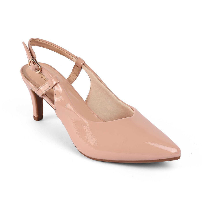 Saka Nude Women's 3-inch Heel Pumps Tresmode