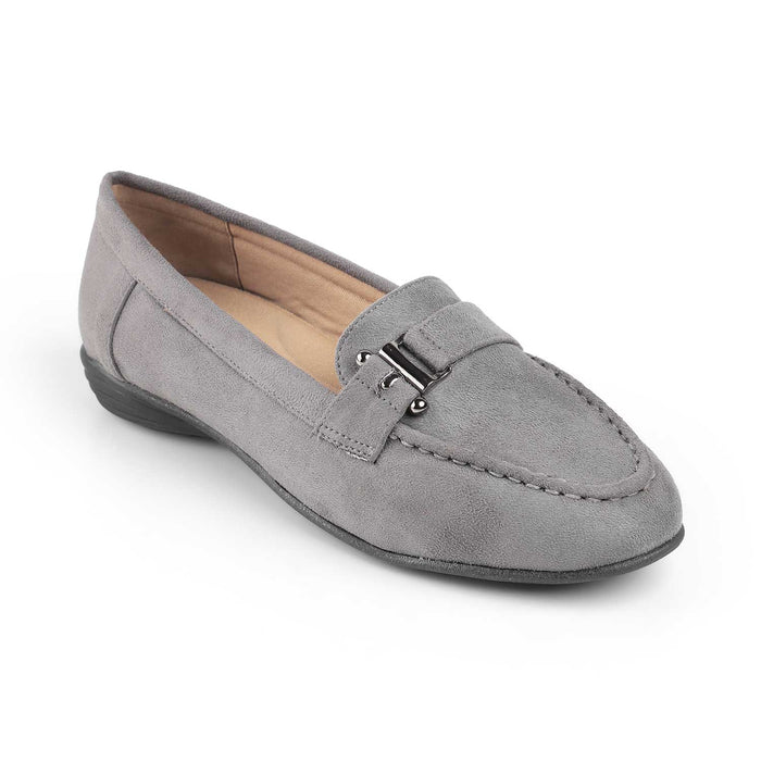 Women's Grey Loafers Tresmode