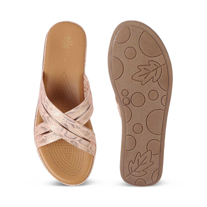 Slide Champagne Women's Ultra-comfortable Flats Tresmode